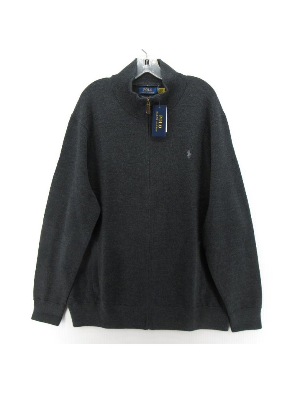 Polo Ralph Lauren Sweater 2XB Big Washable Merino Wool Cardigan Pony